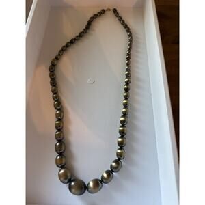 Vintage Faux Tahitian Pearl Necklace Made In Korea 26”